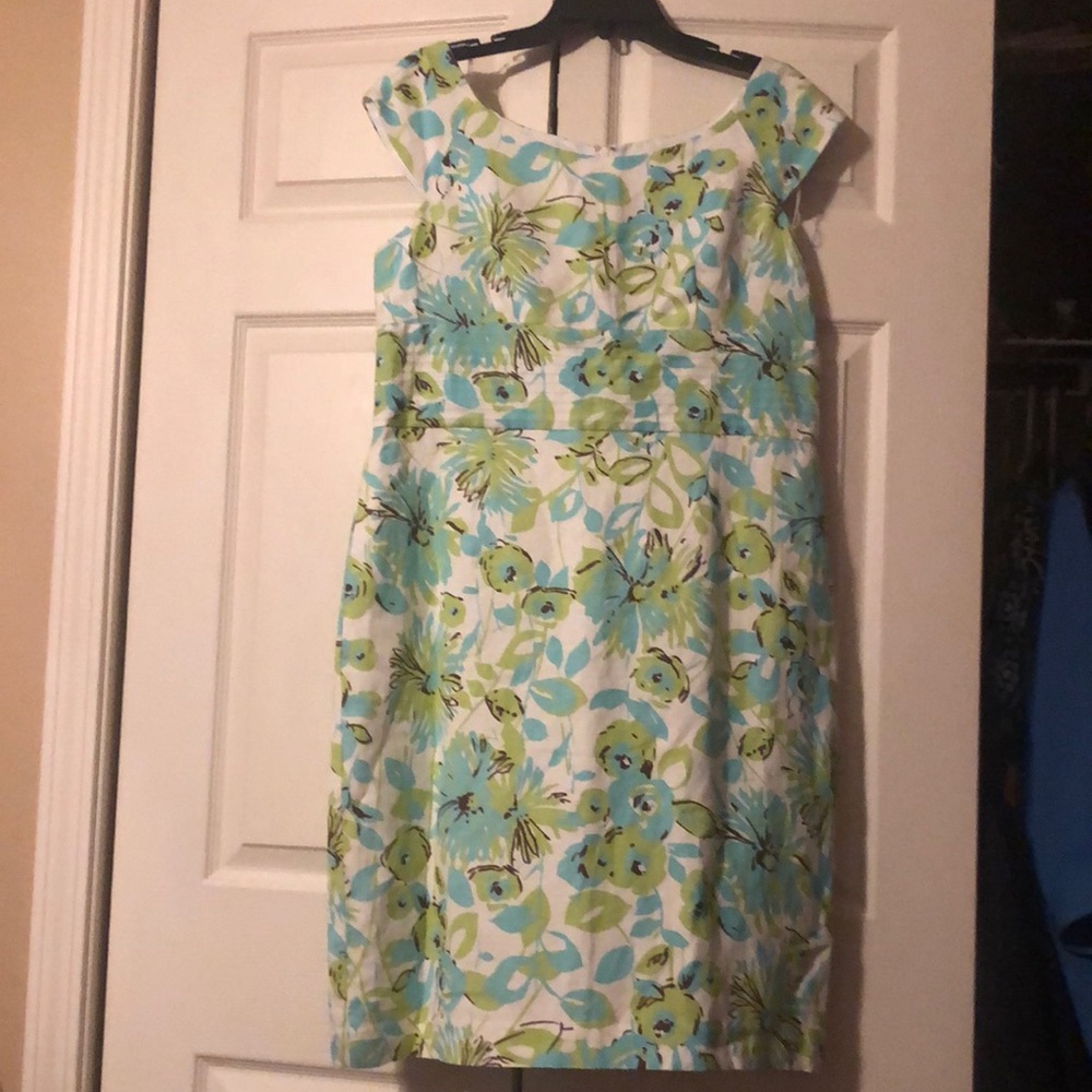 Cato fully lined Linen Blend Floral Dress